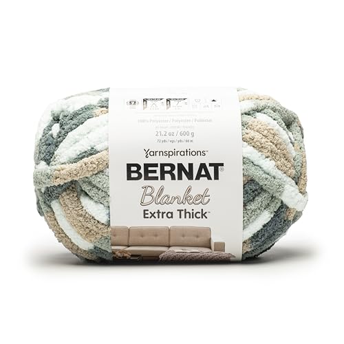 Image of Bernat Blanket Extra Thick Slate Yarn - 1 Pack of 21.12oz /598.74g - 100% Polyester - #7 Jumbo - 72 Yards - Chunky Yarn for Hand Knitting, Crocheting, Crafts & Amigurumi