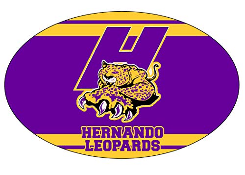R and R Imports, Inc Hernando High School Leopards Brooksville Florida Sports Team Oval Car Fridge Magnet