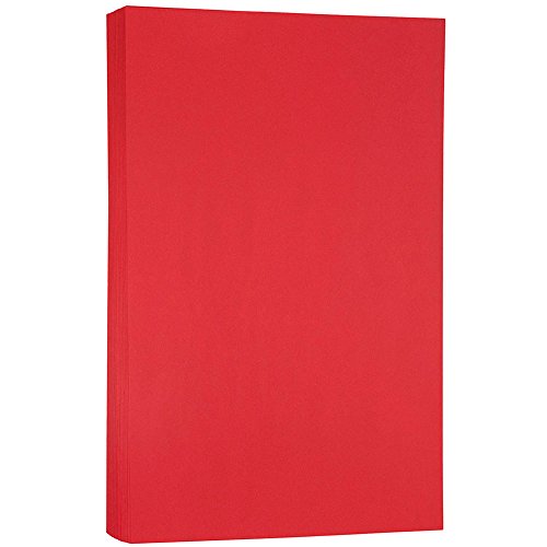 Papier cartonné rouge vif JAM PAPER 90gsm, l'élégance du grand format 215,9 x 355,6 mm