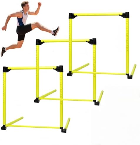 Adjustable Height Hurdles Training Equipment, 3Pcs Practice Hurdl...