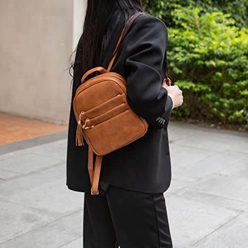 MKF Collection Backpack 3 Pieces Set for Women, Large Backpack with Mini Backpack & Wristlet Pouch, Top-Handle Daypack4