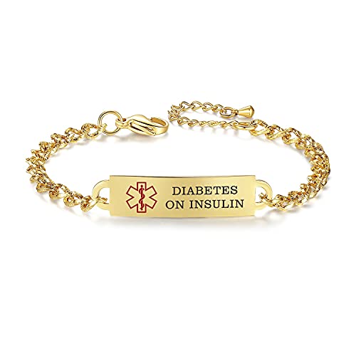 Bracelet d'alerte médicale réglable pour femme actif lors du sport et des sorties