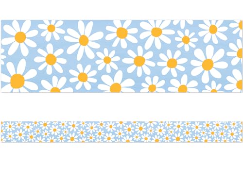 Bordure droite marguerites pour égayer une salle de classe fleurie
