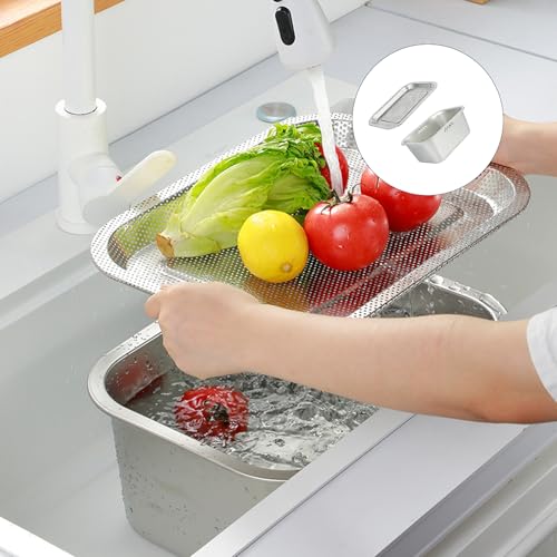 Passoire de cuisine carrée idéale pour préparer le riz et laver les légumes frais - 3