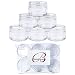 Beauticom 12 Pieces 20G/20ML Round Clear Jars with Screw Cap Lid for Beads, Gems, Glitter, Charms, Small Arts and Crafts Items - BPA Free