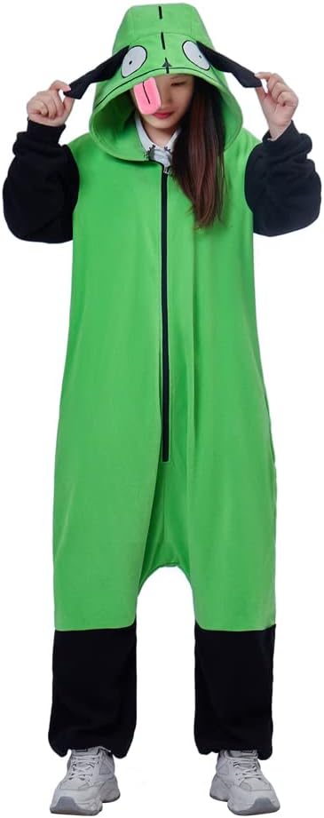 MelangCos Invader Cosplay Zim Costume Gir Onesie Pajamas Animal Sleepwear