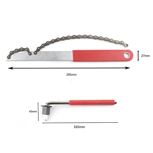 Bike Cassette Removal Tool With Chain Whip And Auxiliary Wrench Bicycle Sprocket Removal Tools Sprocket Remover … #TOP1