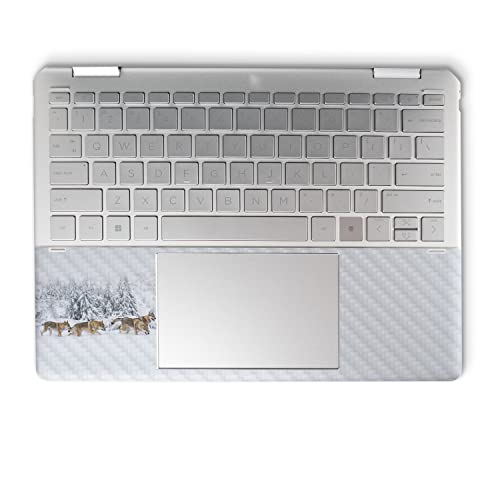 Image of MightySkins Carbon Fiber Skin Compatible with HP Spectre x360 14 inch (2022) Full Wrap Kit - Wolf Pack | Protective, Durable Textured Carbon Fiber Finish | Easy to Apply | Made in The USA