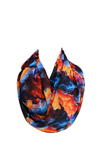 Etwoa Colorful Abstract Infinity scarf Circle scarf Loop Scarf2
