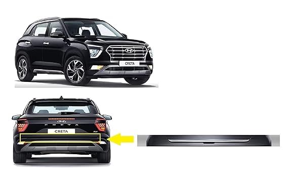 Stainless Steel Trunk Garnish for Car | Dicky Trim Garnish Rear Boot Patti Upper Garnish Compatible with Hyundai Creta 2020Onwards-image-48