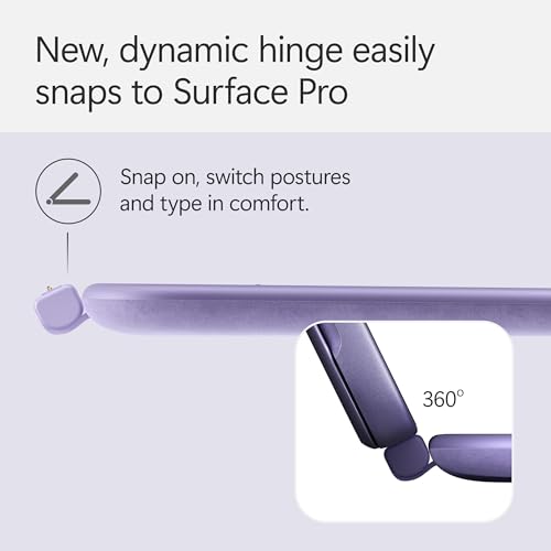 Microsoft Surface Pro Keyboard for Surface Pro 12" Device, Keyboard Only, Alcantara Material, Violet - image 9
