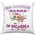 Cuscino personalizzato Non Disturbare Mamma in Ricarica, Festa della Mamma, Idea Regalo di Compleanno Originale, Divertente, Arredamento Casa, Arredo Divano Letto - con Imbottitura (40_x_40_cm, Mamma)