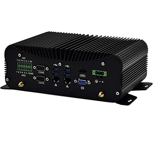 Industrial Fanless Mini PC Intel i7 1165G7 Windows 11, No DDR4 No SSD, 8 x USB, 6X COM, HDMI, VGA, 14 x GPIO, 2*i225-V B3 2.5G RJ45 LANs