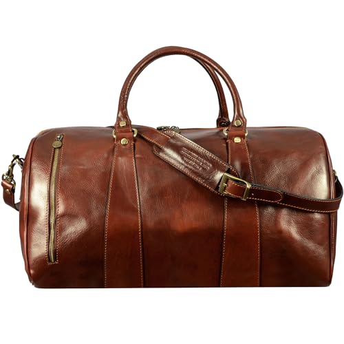 Reisetasche Leder - Damen & Herren Weekender -...