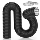 ATOM NEXUS 6 Inch 25 Feet Dryer Vent Hose, Aluminum Flexible Duct with 2 Duct Clamps, 4 Layer Protection Heavy-Duty Dryer Hose for Heating Cooling Ventilation and Exhaust