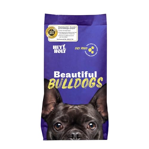 HEY HOLY Premium Trockenfutter für Bulldoggen 100% getreidefrei | 7kg hypoallergenes Hundefutter...