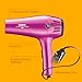 Conair Hair Dryer with Retractable Cord, 1875W Cord-Keeper Blow Dryer,Pink