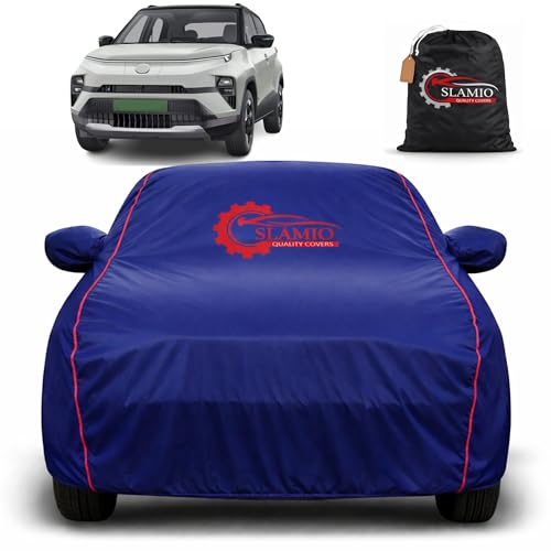 Image of Premium 100% Waterproof Car Cover for Tata Punch EV 2024-2026 Models | All-Weather, UV & Dust Protection | Heavy-Duty 3-Layer Fabric | Custom Fit with Mirror & Antenna Pockets | Navy Blue