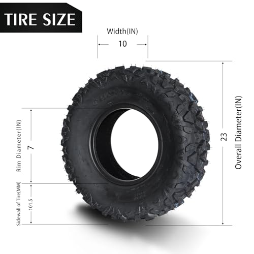 SUNROAD 23x7.00-10 ATV UTV Sport All Terrain Tubeless Tires 4Ply 23x7.00x10 Set of 2