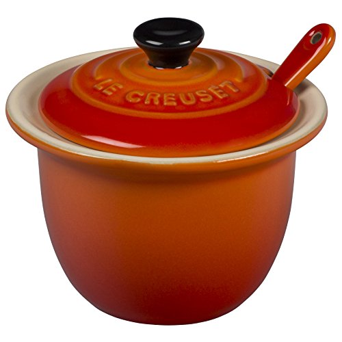 Le Creuset Pote de condimentos de grés com colher, 17 ml, chama