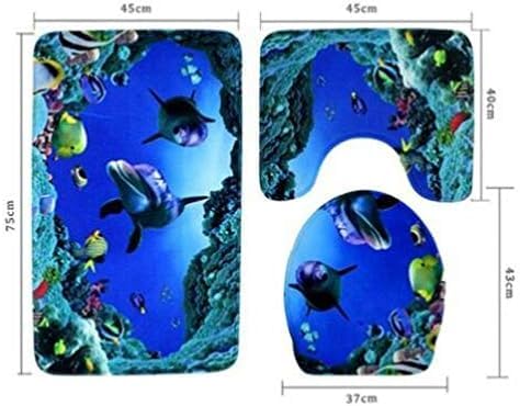 Ensemble de tapis de bain dauphin 3D pour une ambiance spa