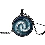 HA1TOKYO 3 Colors The Last Airbender Pendant Air Nomad Necklace Glass Cabochon Round Dome Necklace Bijouterie Jewelry