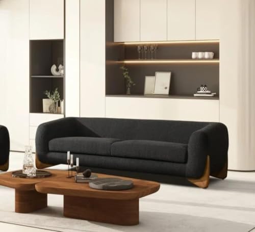 Image of Luxury Sofa Set Luxury Chesterfield Sofa in for Home Living Room & Office (Three Seater Black)