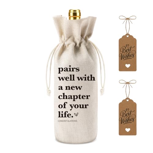 XFW 1 Pcs Funny New Chapter Wine Bag New Beginnings...