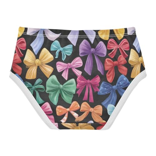 Wusikd Colorful Bows (2) Girls' Underwear Cotton Girls Briefs Soft Toddler Underwear 2T2