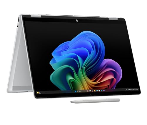 Image of HP OmniBook X Flip 2-in-1 Next Gen AI Laptop | AMD Ryzen AI 7 350 (8C) | dedicated NPU for AI | 50 NPU Tops | Copilot+ PC | 14 inch WUXGA 1920x1200 Touchscreen | 16GB | 512GB SSD | Win11 | QWERTZ | Silver