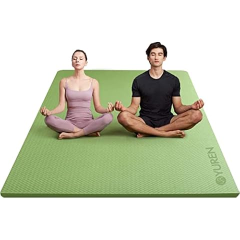 RYTMAT Large Gym Mat 200×130cm, 15mm Extra Thick Yoga Mat Grip, TPE Exercise Mat for Home Gym Pilates HIIT Burpee Fitness Skipping Workout Cover