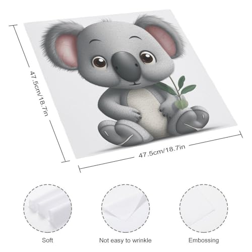 Servilletas de Tela Coala Dibujos 18.7x18.7 Pulg 4 Pzs miniatura 2