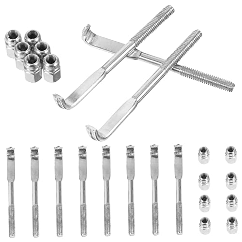 Yardwe 24pcs Durable Banjo Hook Accessories Sturdy Metal Banjo Nuts Hooks Easy Installation Precision for Musicians