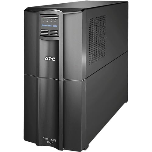 APC 3000VA Smart UPS with SmartConnect, SMT3000C Sinewave UPS Battery Backup + Network Cable + Wire Ties