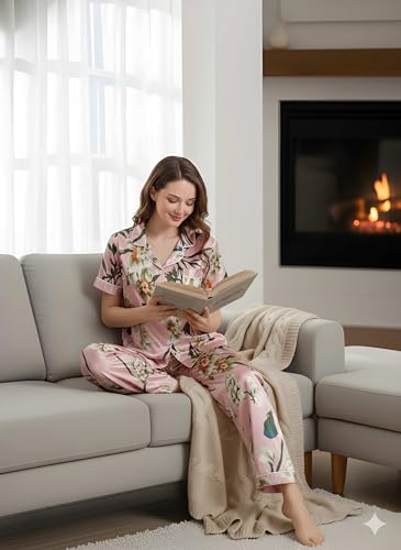 Image of Women Lycra Night Suit Set | Premium Soft Nightwear Pajama Set | Stylish Comfortable Sleepwear for Ladies | Elegant Lounge Wear Night Dress