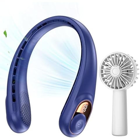 KIDEE Portable Fan, Neck Fan & Mini Handheld Fan, 3 Speeds, USB Rechargeable, Long Use Time, Battery Operate Small Personal Fan for Outdoor Indoor Office Travel Cover