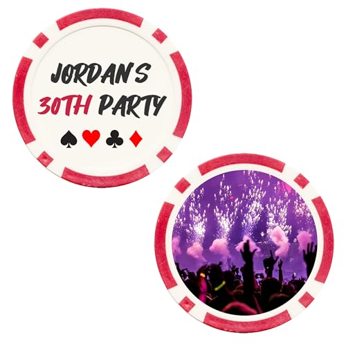 IT'S A SKIN 25 Pieces Custom Poker Chips Set - 11.5g Clay Poker Chips for Cardboard Activities, Late Night Games, Texas Holdem, Monte Carlo, Casino Chips, Card Club - Composite Board Games - Red