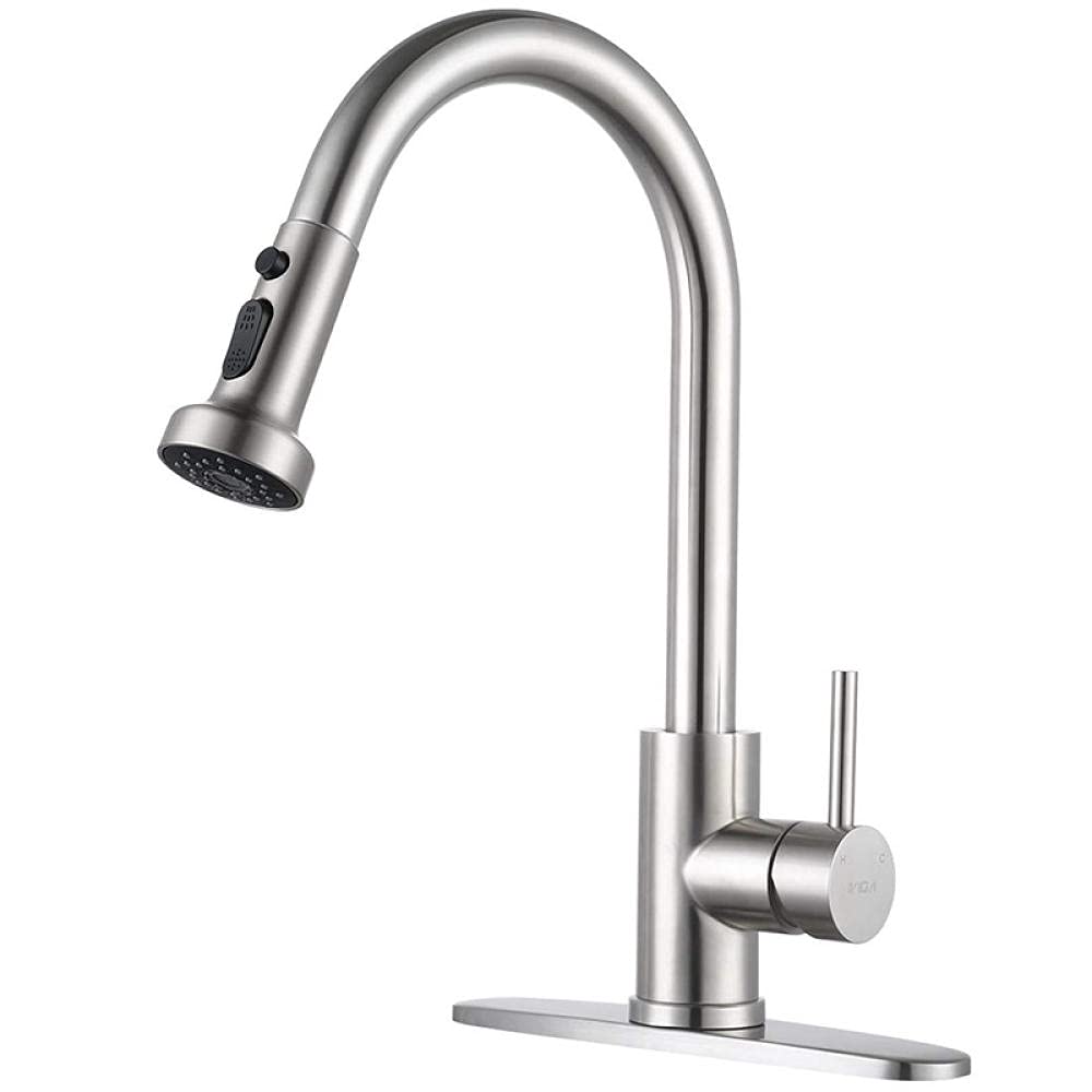 Robinet d'évier de cuisine avec tête lanterne ergonomique pour un débit fluide