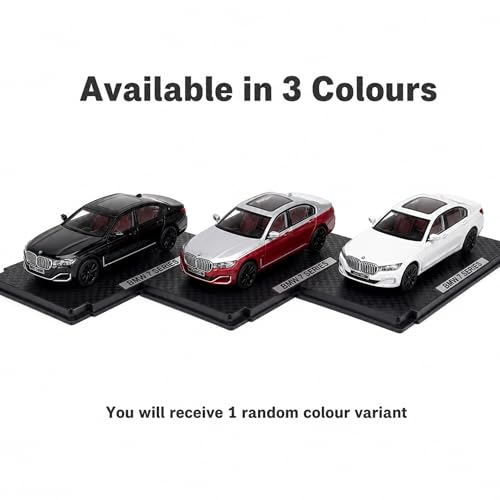 Image of BMW 7 Series 1:24 Scale Die Cast Metal Car - Pull Back Luxury Sedan with Openable Doors, Hood & Trunk, Panoramic Sunroof, Lights & Sound, Collectible Showpiece for Kids 6+ & Car Enthusiasts
