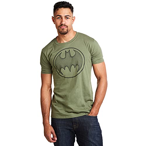 DC Comics Batman 3D Camiseta, Verde (Military Green Military), Medium para Hombre