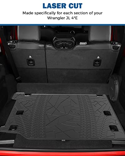 Joytutus Cargo Mat Fits Wrangler Jl 4Xe, All-Weather Protection Trunk Mat Cargo Liners Heavy Duty Waterproof Odorless Durable Fits Wrangler Jl 4Xe 2021 2022 2023 4 Door (Not Fits 4X4) #TOP4