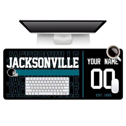 Image of ANTKING Jacksonville Mouse Pad Custom Name and Number Desk Pad for Men Women Youth Gifts