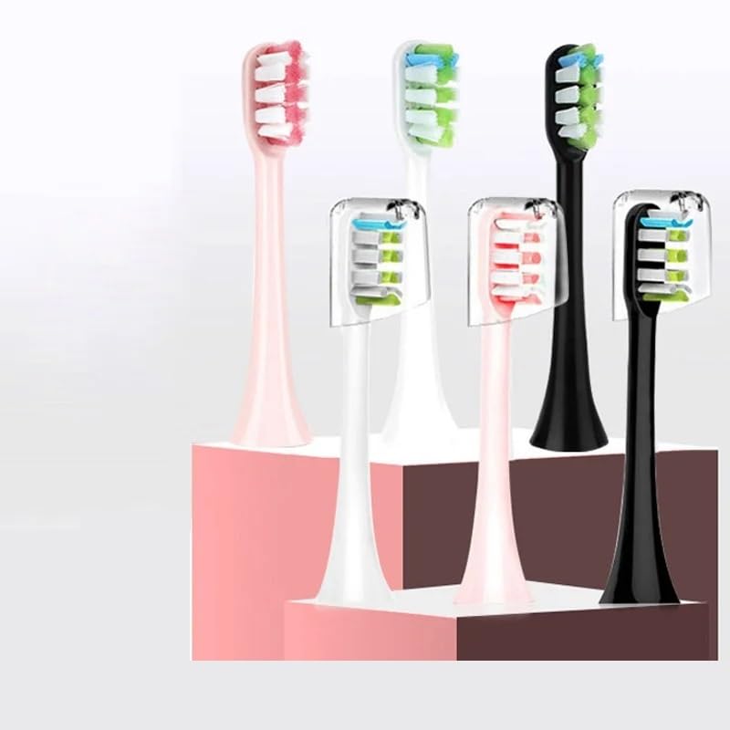 4/10/12 Pcs Replacement Brush Heads Suitable for SOOCAS X3 X1 X5 SOOCARE Electric Toothbrush Bristle Sealed Packed(4pink)(4white)