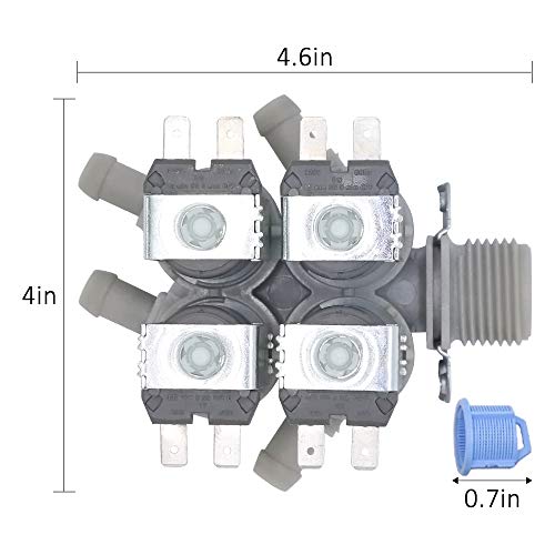 5220FR2008F Cold Water Inlet Valve (GENUINE OEM VERSION) by Primeswift Washing Machine Water Inlet,Replacement for AP4445613,PS3527431