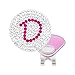 Navika USA Inc. D- Initial Micro Pave Crystal Ball Marker (Pink) w/Hat Clip