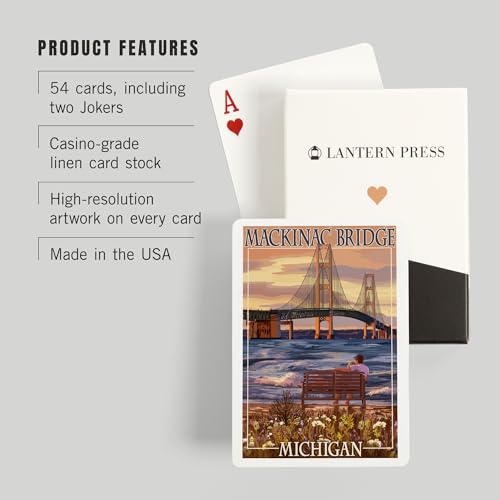 Mackinac Michigan Baraja de 52 Cartas Póker miniatura 3