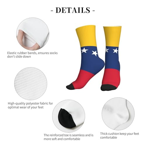Augenstern Unisex Crew Sport Socks Venezuela-Flag Outdoor Recreation Socks 5