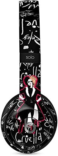 Skinit Decal Audio Skin Compatible with Beats Solo 2 Wired - Officially Licensed Disney Cruella Animated Design