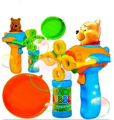 Pooh Colourful Bubble Gun Toy with 1 Liquid Bottle for 3 + Kids