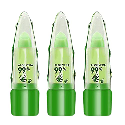 Lápices labiales de gelatina Crystal Color de temperatura Cambio de lápiz labial de bálsamo labial de larga duración Bálsamo 3pcs